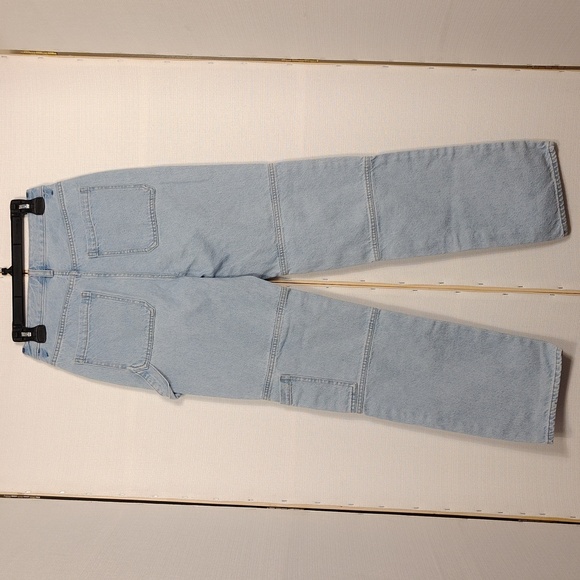 PacSun Women's High-Rise 90s Boyfriend Carpenter Cargo Jean. Light Blue, Size 27 - Picture 6 of 16